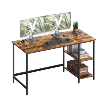Schreibtisch SOLEA 140 x 60 cm braun/schwarz