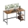 Schreibtisch SOLEA 140 x 60 cm braun/schwarz