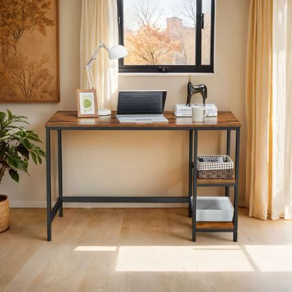 Schreibtisch SOLEA braun/schwarz