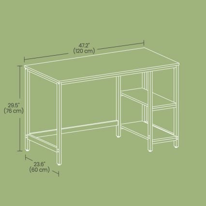 Schreibtisch SOLEA braun/schwarz
