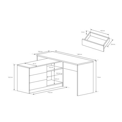 Schreibtisch TUNGO Graphit
