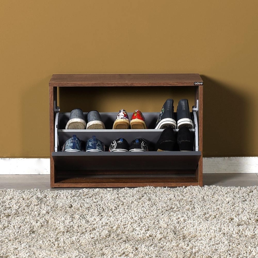 Schuhschrank 42x60 cm braun/anthrazit