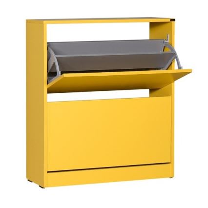 Schuhschrank 84x73 cm gelb