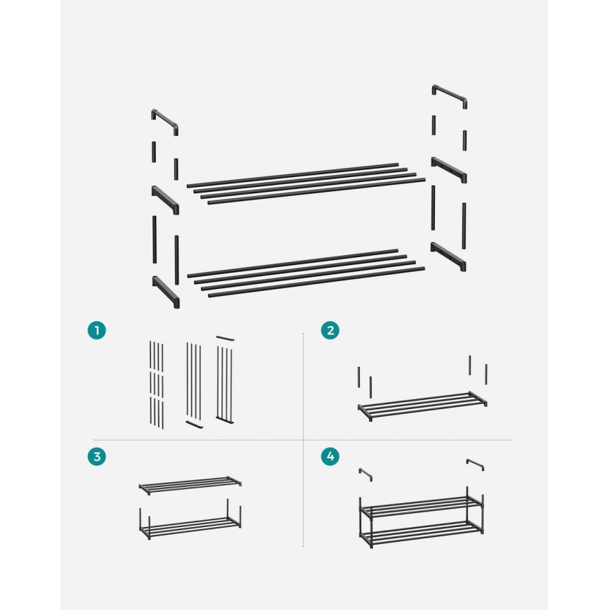 Schuhschrank ALVORO, schwarz