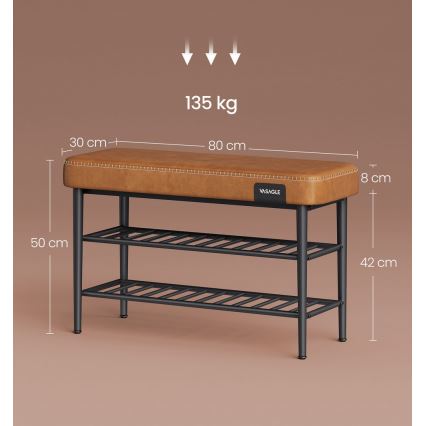 Schuhschrank ANDOR, Braun/Schwarz