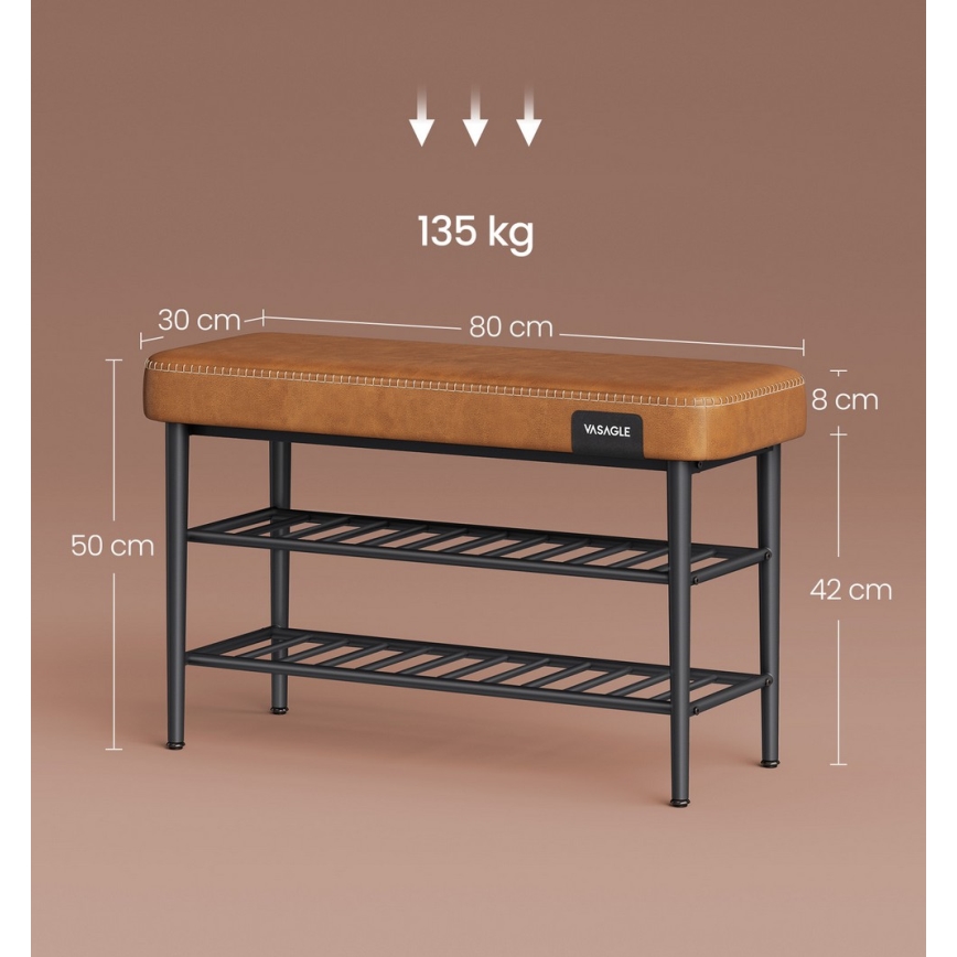 Schuhschrank ANDOR, Braun/Schwarz