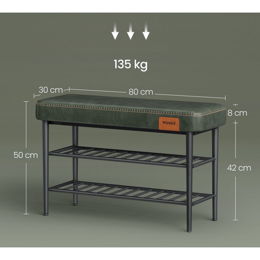 Schuhschrank ANDOR grün/schwarz
