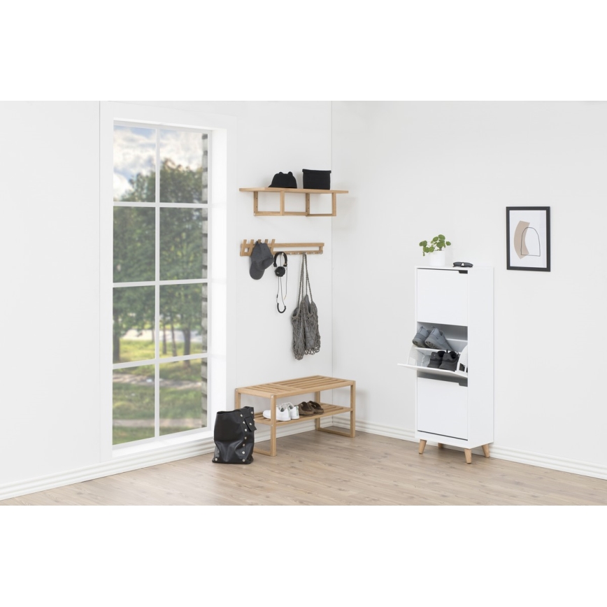 Schuhschrank CARLY mit 3 Schubladen, weiß