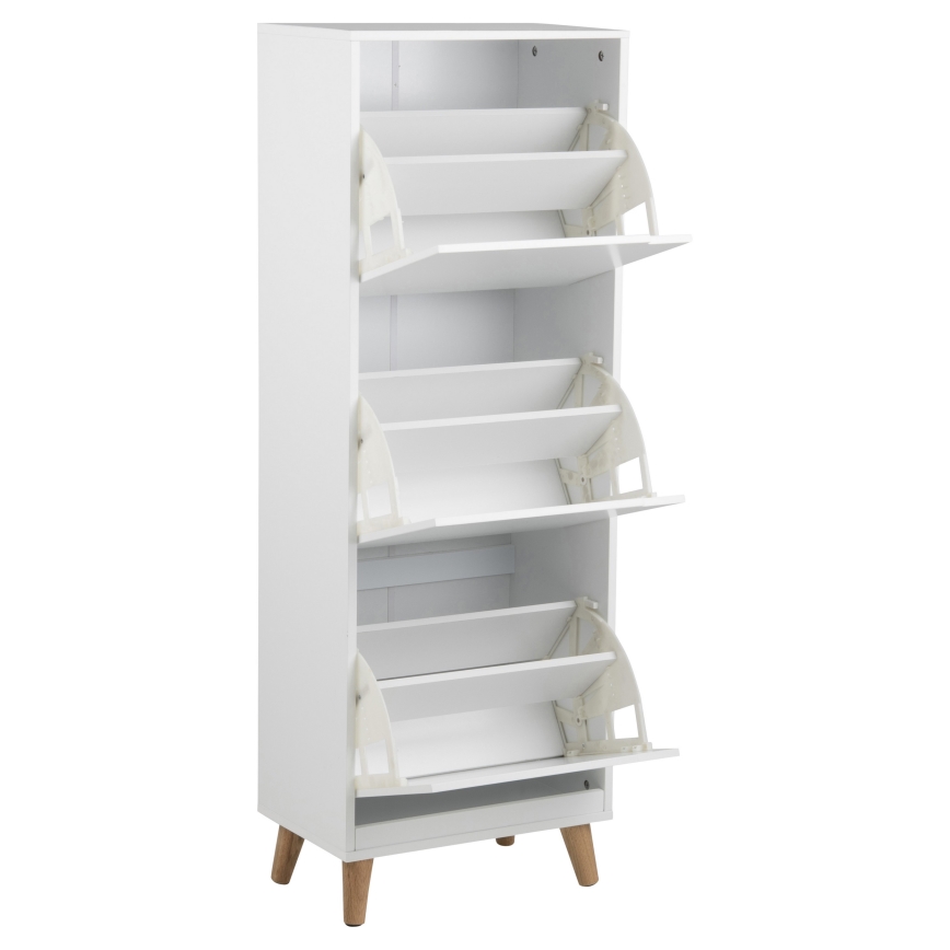 Schuhschrank CARLY mit 3 Schubladen, weiß