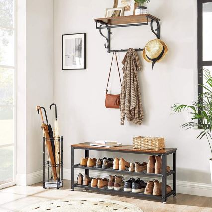 Schuhschrank DAVOR Braun/Schwarz