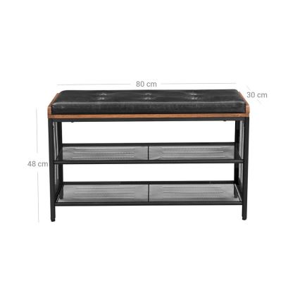 Schuhschrank DAVOR braun/schwarz