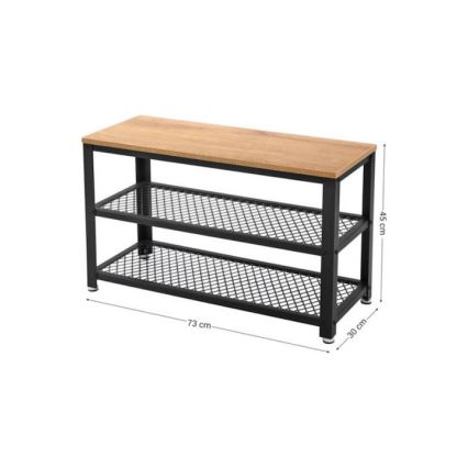 Schuhschrank DAVOR braun/schwarz