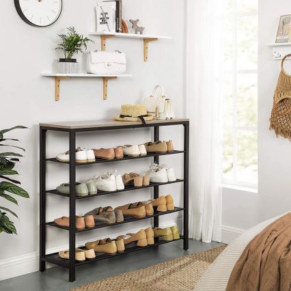 Schuhschrank DAVOR grau/schwarz