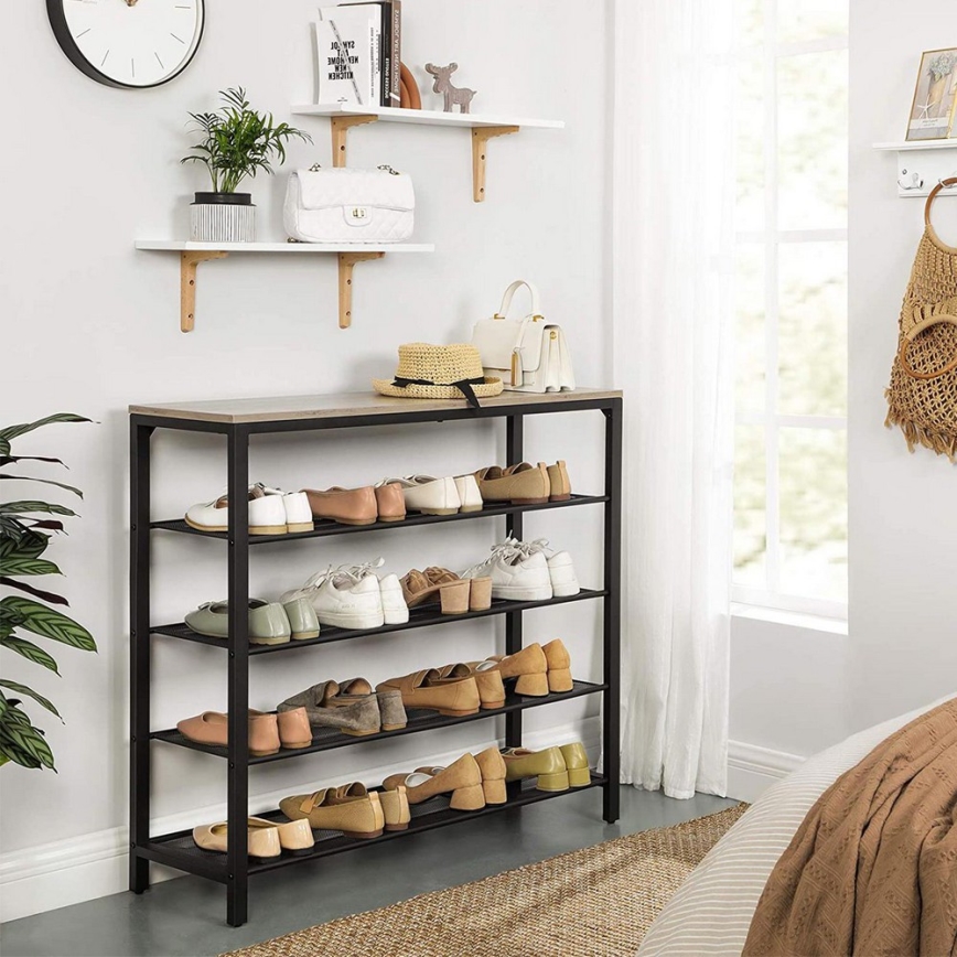 Schuhschrank DAVOR grau/schwarz