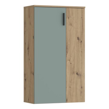 Schuhschrank ETON Artisan-Eiche/Grün