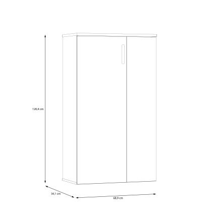 Schuhschrank ETON Artisan-Eiche/Grün