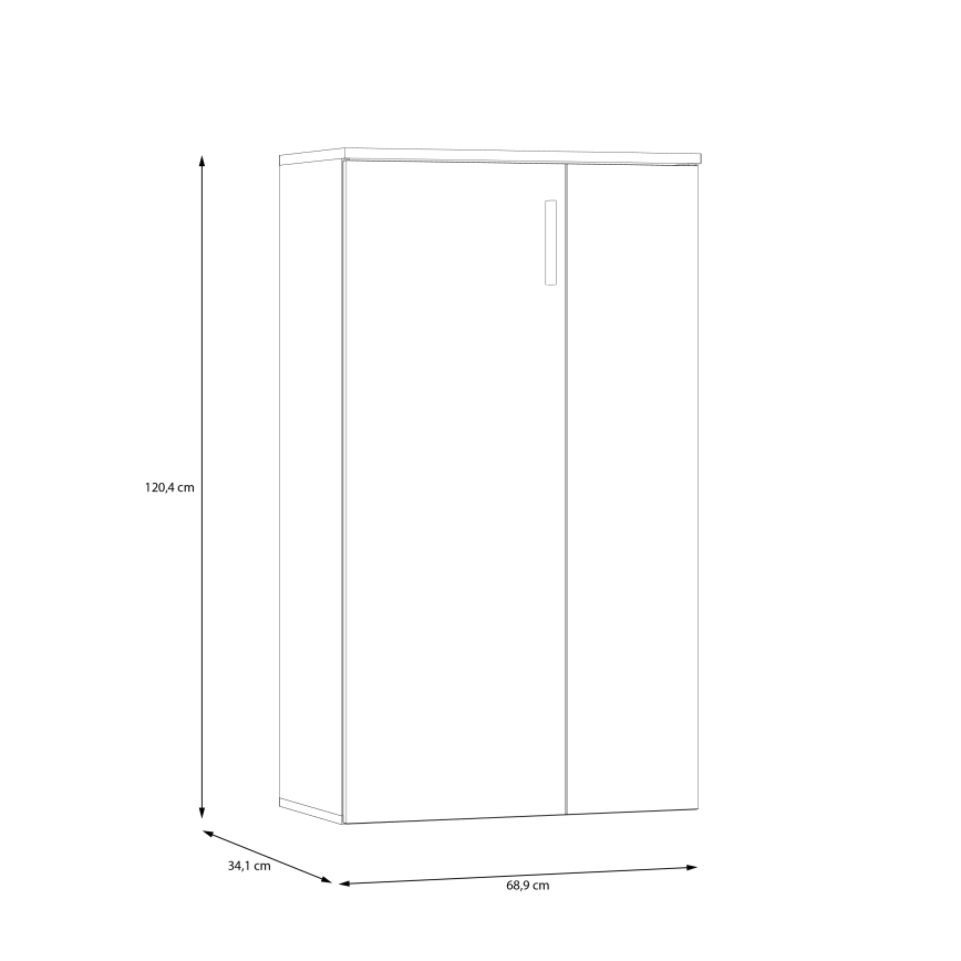 Schuhschrank ETON Artisan-Eiche/Grün