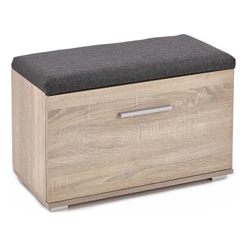 Schuhschrank LIMA 45x70 cm grau / Eiche Sonoma