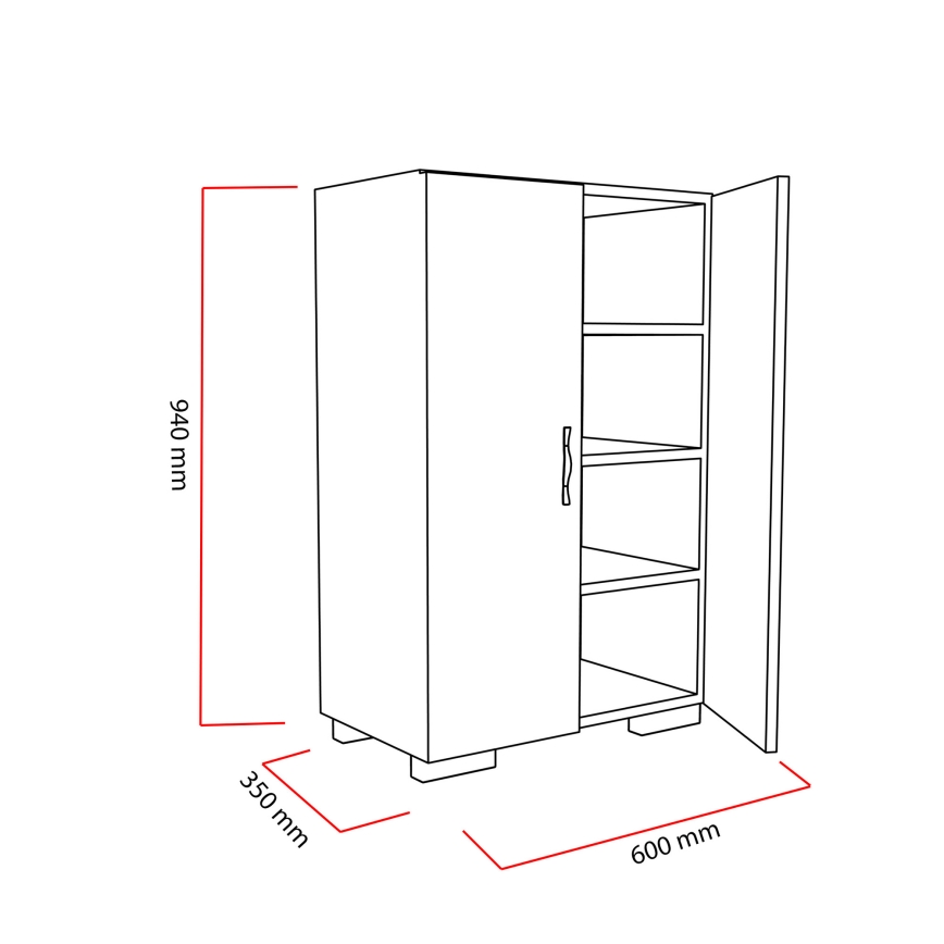Schuhschrank MADA 94x60 cm weiß