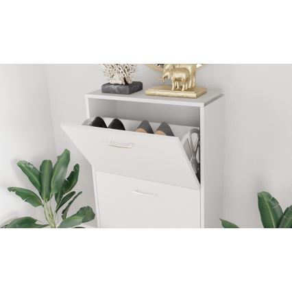 Schuhschrank PIGO 60x109x25 cm Weiß