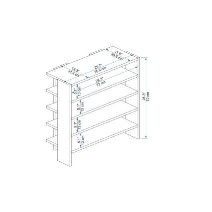 Schuhschrank SARGEL 72x75,6 cm anthrazit