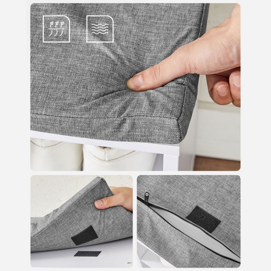 Schuhschrank VOREN 105x48x30 cm weiß/grau