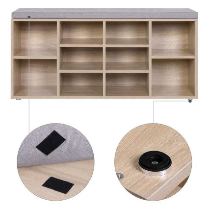 Schuhschrank VOREN braun/grau