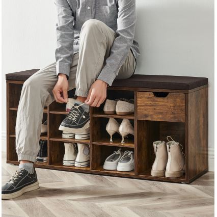 Schuhschrank VOREN braun/schwarz