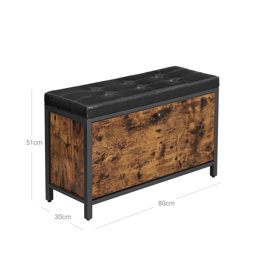 Schuhschrank VOREN braun/schwarz