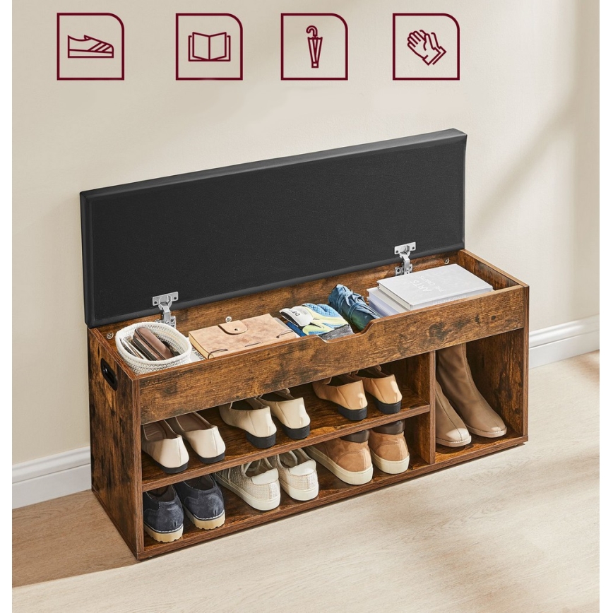 Schuhschrank VOREN braun/schwarz