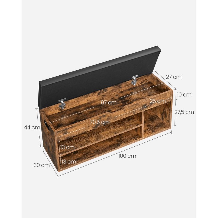 Schuhschrank VOREN braun/schwarz