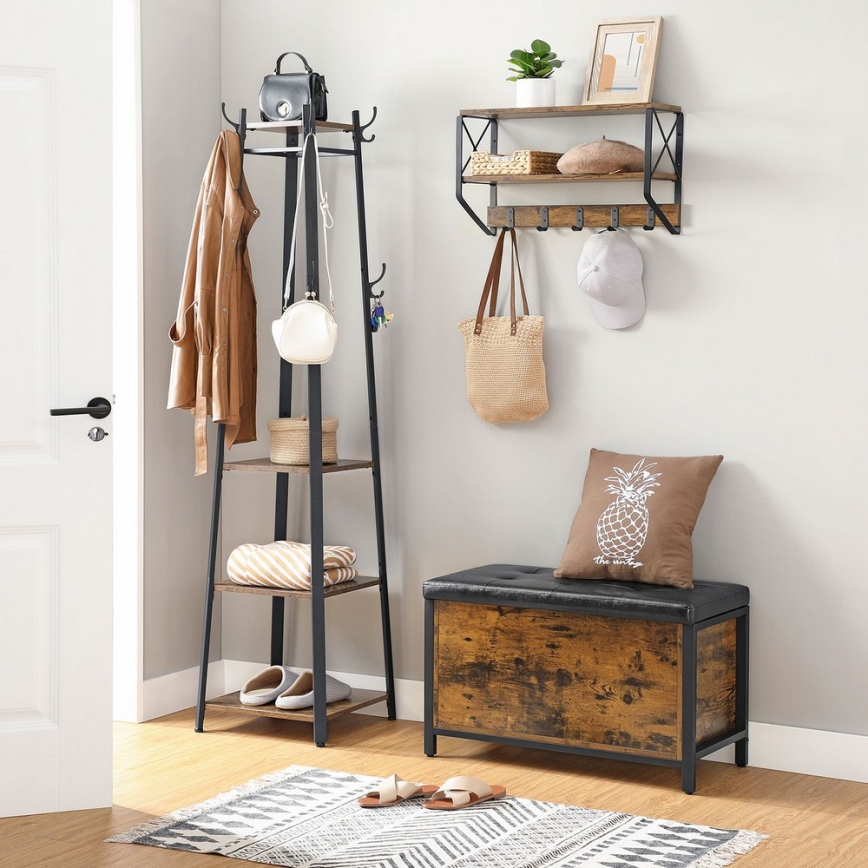 Schuhschrank VOREN braun/schwarz