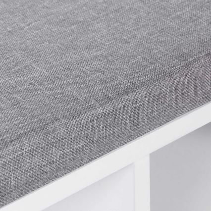 Schuhschrank VOREN weiß/grau