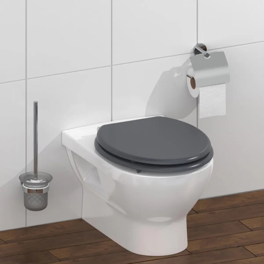Schütte 80104 - WC-Sitz SPIRIT Anthrazit SoftClose MDF-Holz