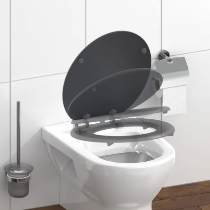 Schütte 80104 - WC-Sitz SPIRIT Anthrazit SoftClose MDF-Holz