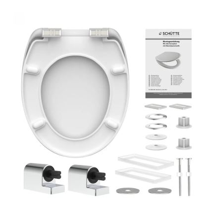 Schütte 82100-A - WC-Sitz WHITE, SoftClose, Duroplast