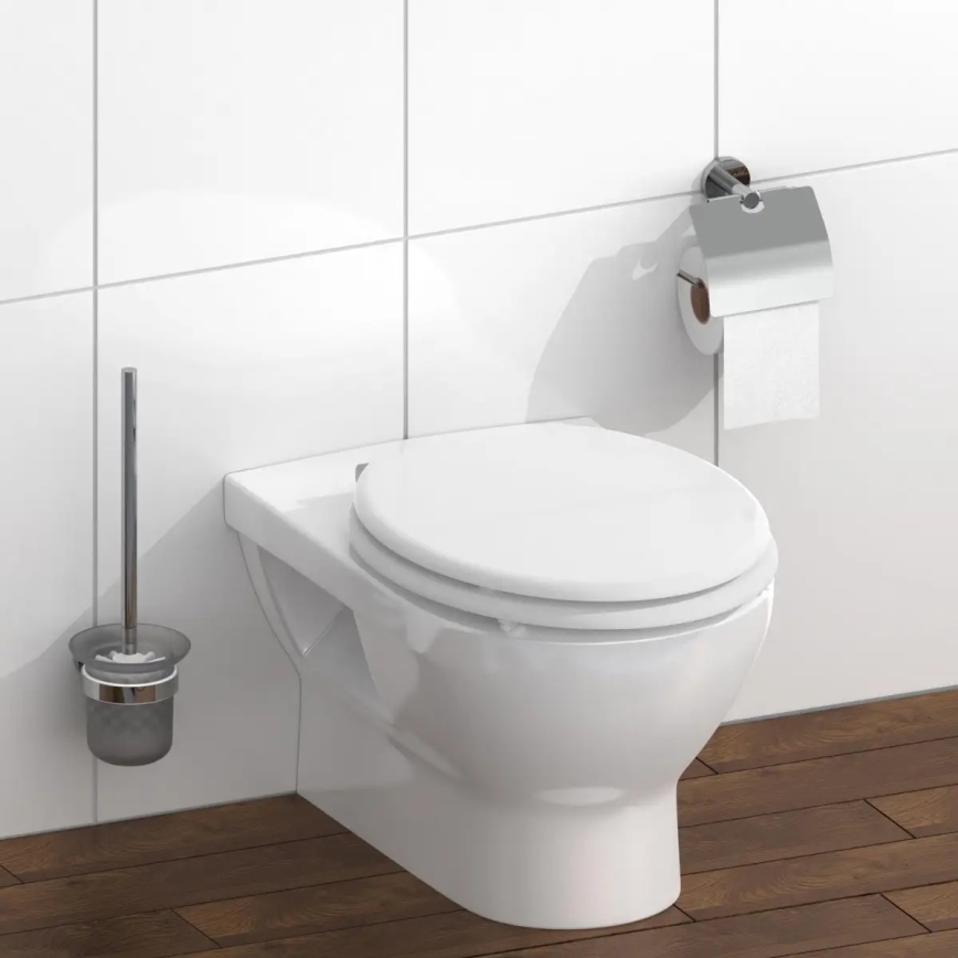 Schütte 84100-A - WC-Sitz Weiß, Soft-Close, MDF-Holz