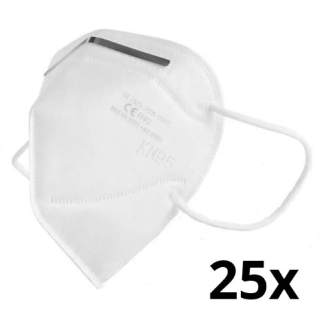 Schutzausrüstung - Atemschutzmaske FFP2 NR (KN95) CE - DEKRA-Test 25 Stück