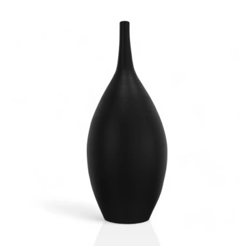 Schwarze Keramikvase, 47 cm