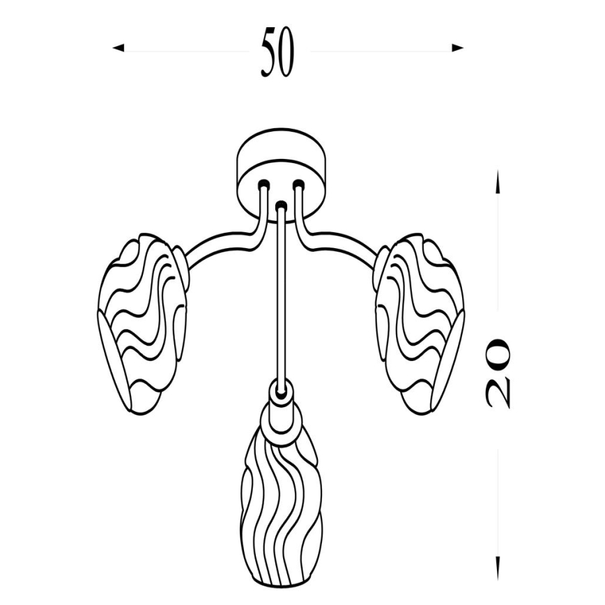 Searchlight - Aufgesetzte Deckenleuchte ASTRAL 3xG9/33W/230V goldfarben
