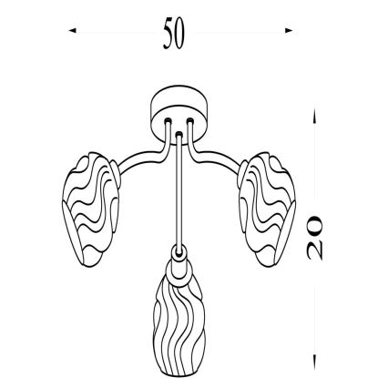 Searchlight - Aufgesetzte Deckenleuchte ASTRAL 3xG9/33W/230V mattchrom