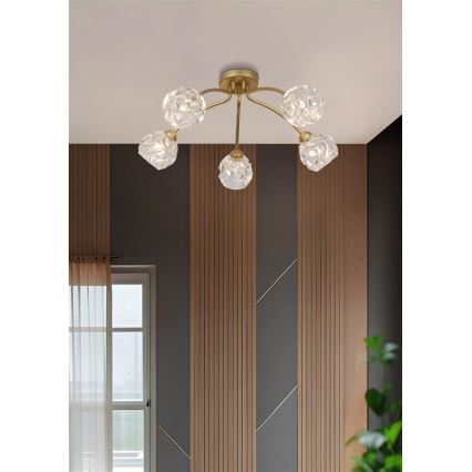 Searchlight - Anbauleuchte ASTRAL 5xG9/33W/230V goldfarben