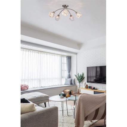 Searchlight - Aufgesetzte Deckenleuchte ASTRAL 5xG9/33W/230V mattchrom