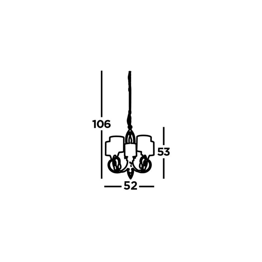 Searchlight - Ketten-Kronleuchter ALBERTO 5xE14/60W/230V