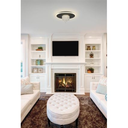 Searchlight - dimmbare LED-Deckenleuchte DELUGE LED/20W/230V Ø 31,5 cm schwarz