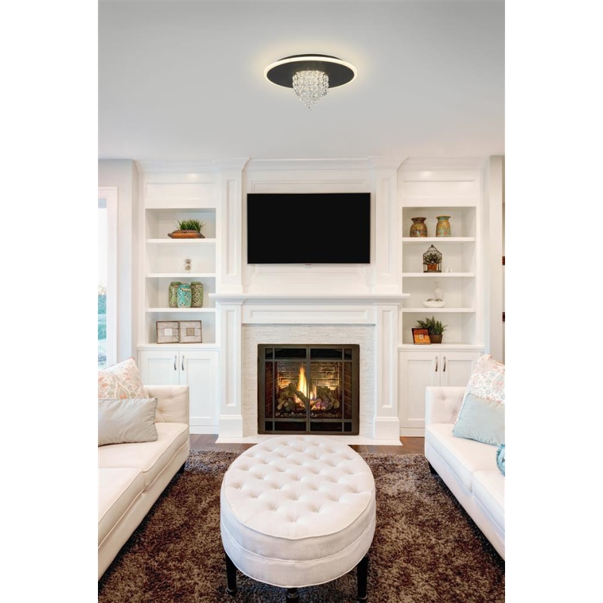 Searchlight - dimmbare LED-Deckenleuchte DELUGE LED/20W/230V Ø 31,5 cm schwarz