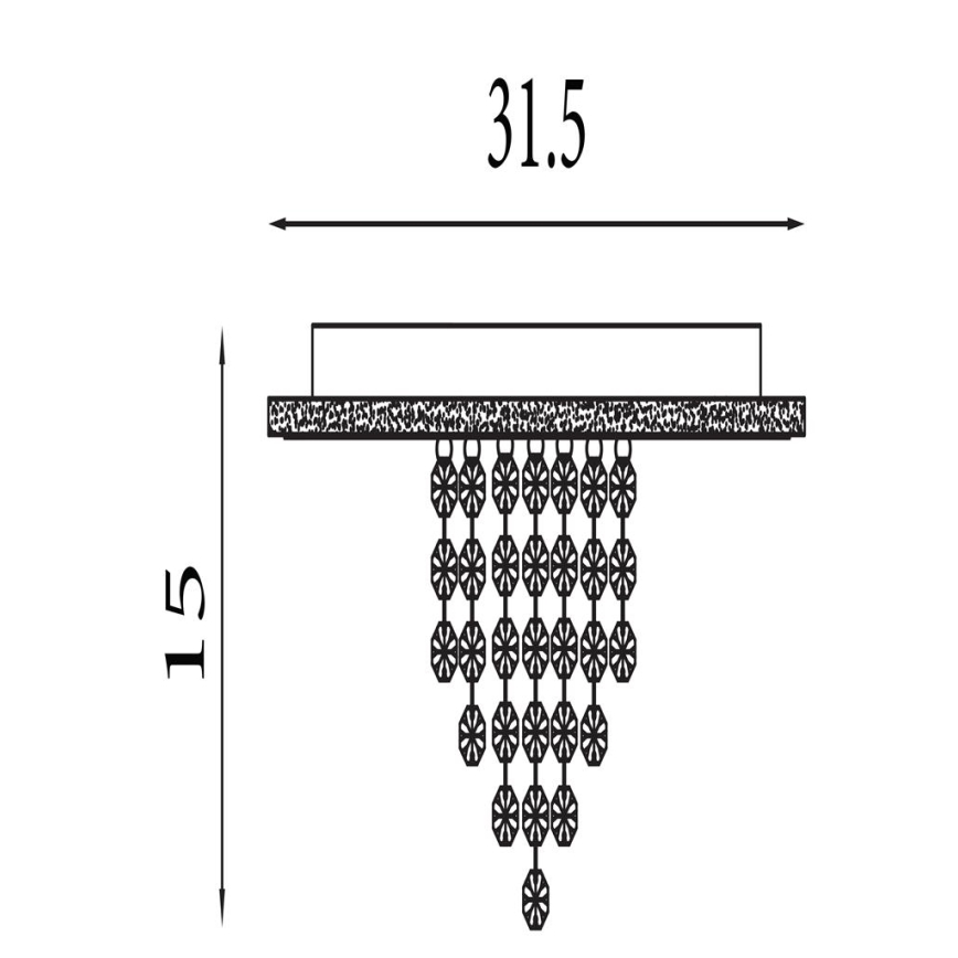 Searchlight - dimmbare LED-Deckenleuchte DELUGE LED/20W/230V Ø 31,5 cm schwarz