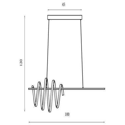 Searchlight - LED dimmbare Pendelleuchte an Kabel SWORD LED/40W/230V 3000K
