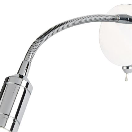Searchlight - Flexible kleine LED-Leuchte ADJU LED/1W/230V glänzendes Chrom