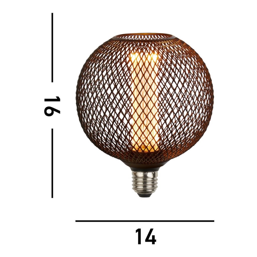Searchlight - LED dimmbares Dekorations-Leuchtmittel WIRE MESH E27/4,5W/230V 2700K